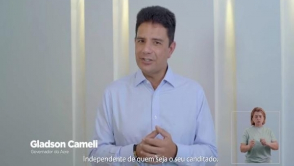 Em vídeo institucional, Gladson pede: "Independente de quem seja seu candidato, vote. É importante"
